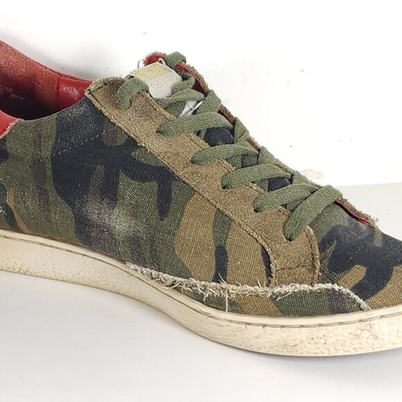 Freebird By Steven Women's Fb927 US10 Camo Red Distressed Casual Sneakers - Picture 15 of 16